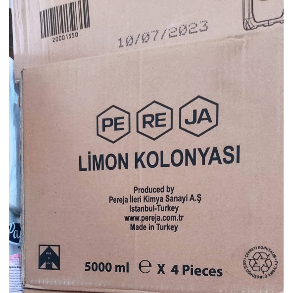 Pereja 5 Litre 80 Derece Limon Kolonyası - 2