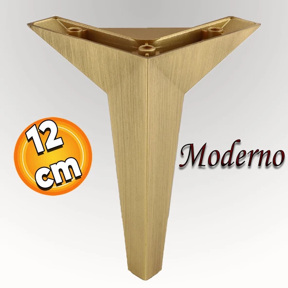 Moderno Mobilya Kanepe Sehpa Tv Ünitesi Baza Koltuk Ayağı Renk Sarı Altın Eskitme 12 Cm Ayakları