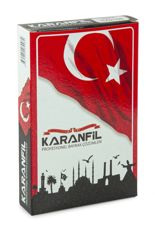 Karanfil Türk Bayrağı 100x150 cm