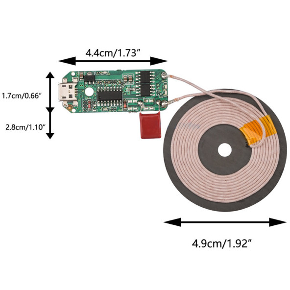 Kablosuz Şarj Modülü 10W 2A Mobil Akıllı Telefon Oyuncak Pil Şarj Transmiter Micro Usb - 8