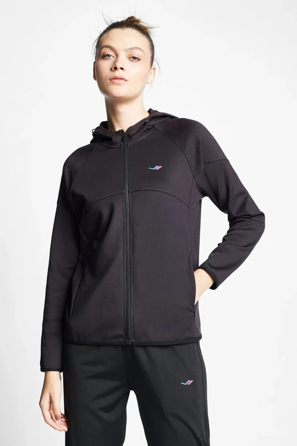 LESCON 24B-2001 KADIN KOŞU FERMUARLI KAPÜŞONLU ÜST - 2