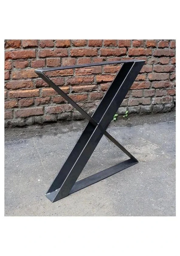 Lama Demirden Çapraz Metal Masa Ayağı - Resim 2