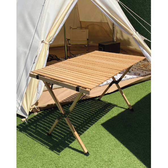 Nurgaz Campout Katlanır Ahşap Kamp Masası NG C106