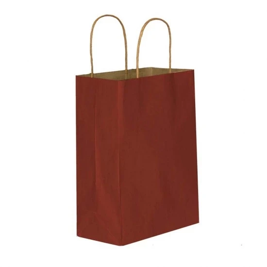BORDO KAĞIT HEDİYE VE ALIŞVERİŞ ÇANTASI (25X12X31) 25 ADET