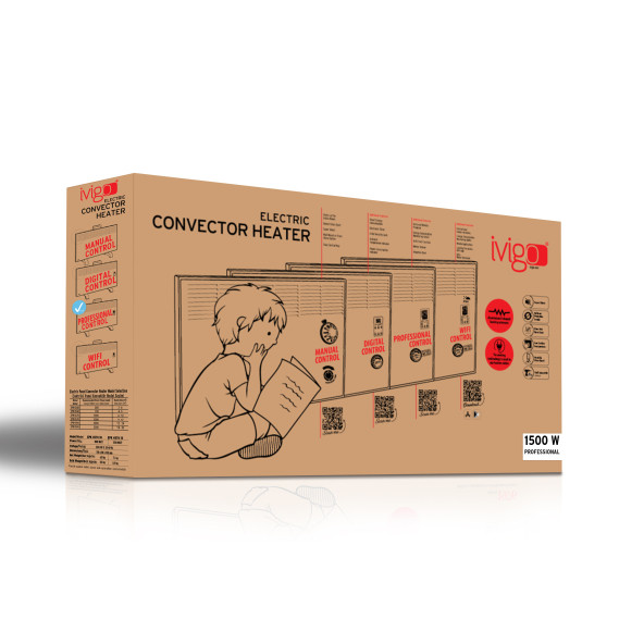 İvigo EPK4570E15BPR 1500 W Dijital Profesyonel Konvektor Isıtıcı AYAKLI-KUMANDALI - 7