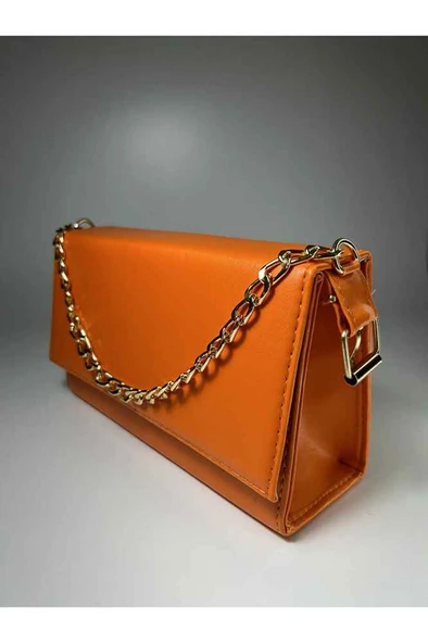 Bagorama CINDY Kadın Suni Deri Portföy Zincirli Çapraz Askılı Omuz Çantası - 7