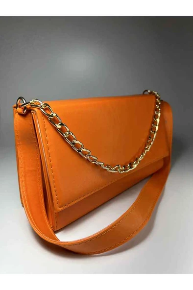 Bagorama CINDY Kadın Suni Deri Portföy Zincirli Çapraz Askılı Omuz Çantası - 3