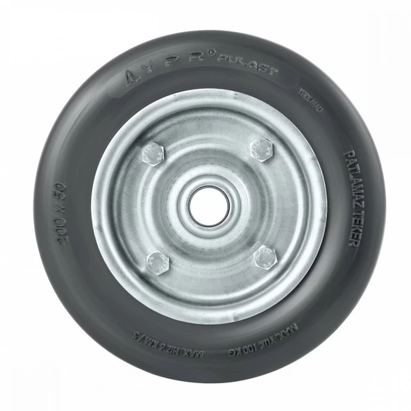 Yaparlar 65251 El Araba Tekeri Patlamaz Burçlu 200x20mm - 2