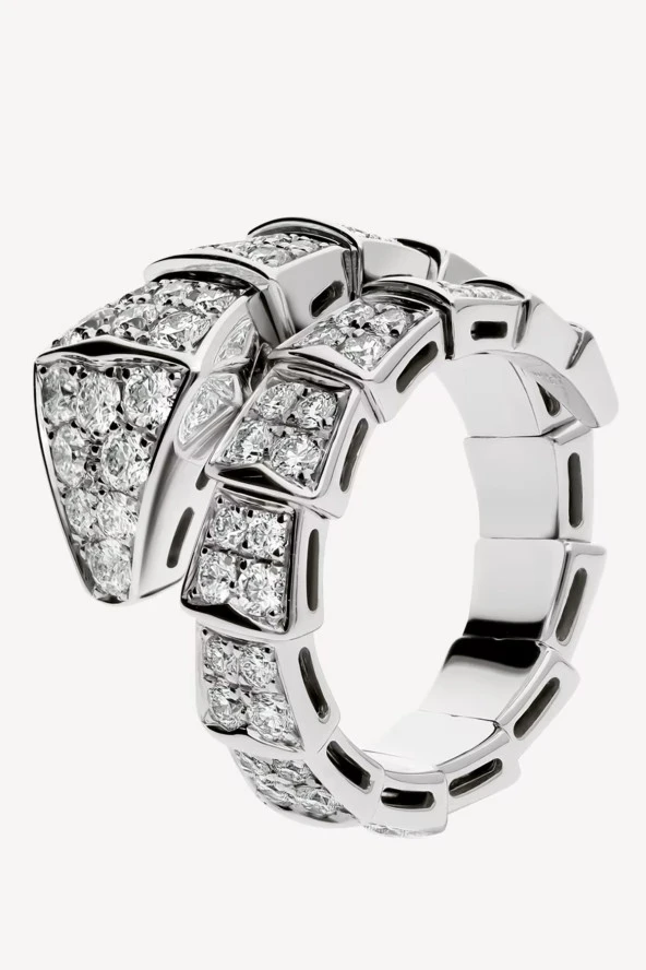 Gümüş Renk Serpenti Yılan Exclusive Ayarlanabilir Yüzük - 1