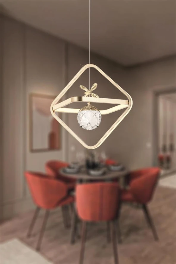 Eray Aydınlatma 5025-1 Gold Led Avize - 2
