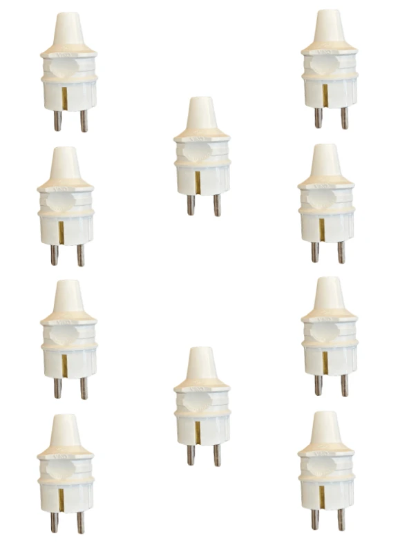 Viko Topraklı Düz Erkek Fiş Beyaz (10 Adet)