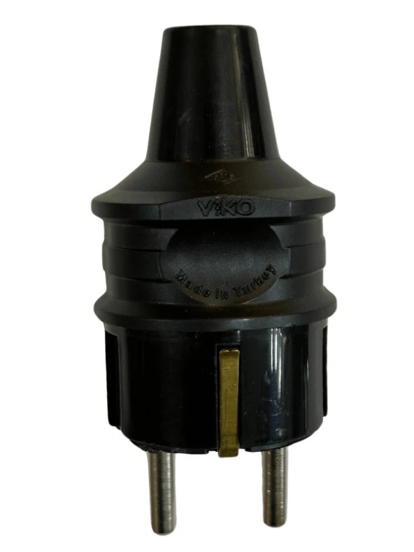 Viko Topraklı Düz Erkek Fiş Siyah (10 Adet) - 2