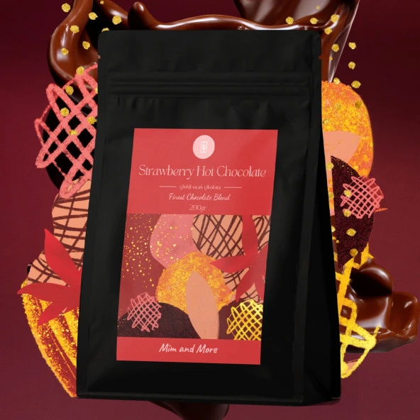 Mim and More Çilekli Sıcak Çikolata Strawberry Hot Chocolate 200 Gr - 2