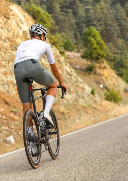 Sora Gri Road Racer Askılı Bisiklet Taytı - Resim 8