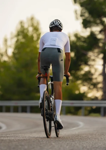 Sora Gri Road Racer Askılı Bisiklet Taytı - Resim 9