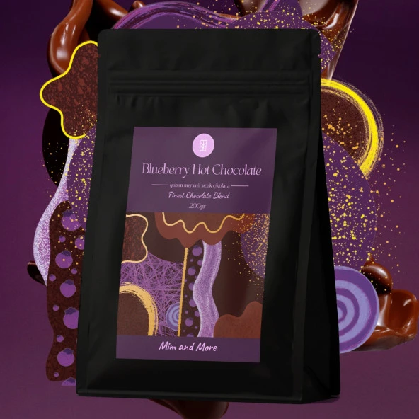 Mim and More Yaban Mersinli Sıcak Çikolata Blueberry Hot Chocolate 200 Gr - 2