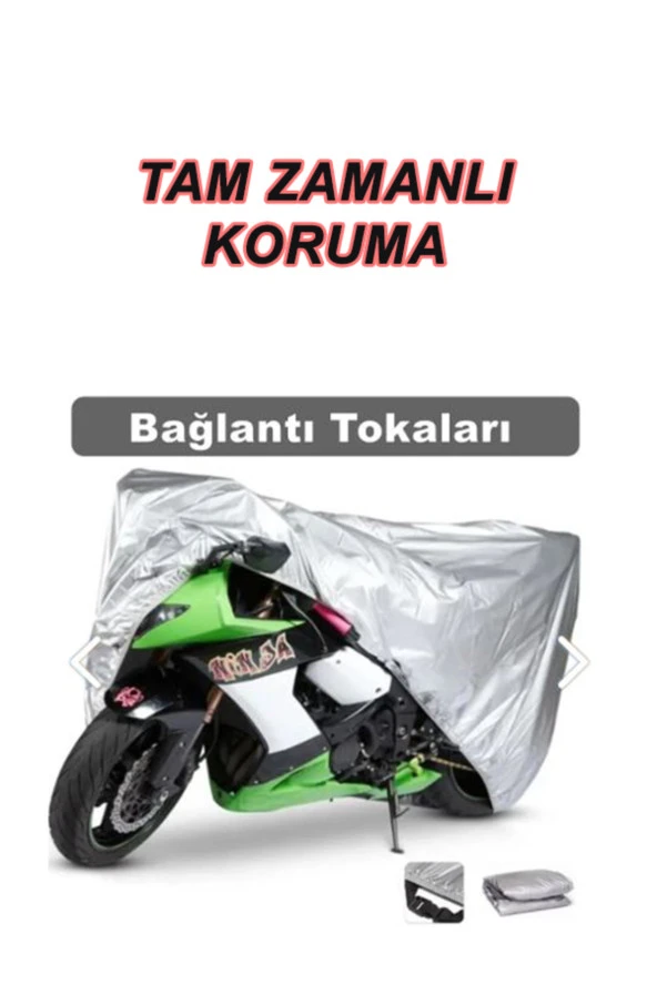 Tm Racing En 125 Uyumlu Motosiklet Brandası Motor Brandası Miflonlu Premium 4 Mevsim Koruma Gri