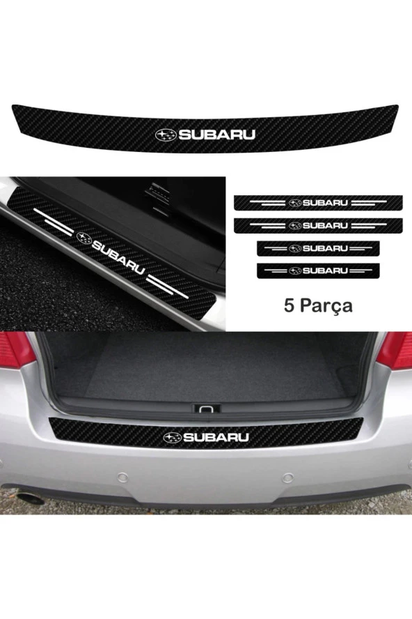 Parla Özel Tasarım Subaru Justy Bağaj Ve Kapı Eşiği Karbon Sticker (set)