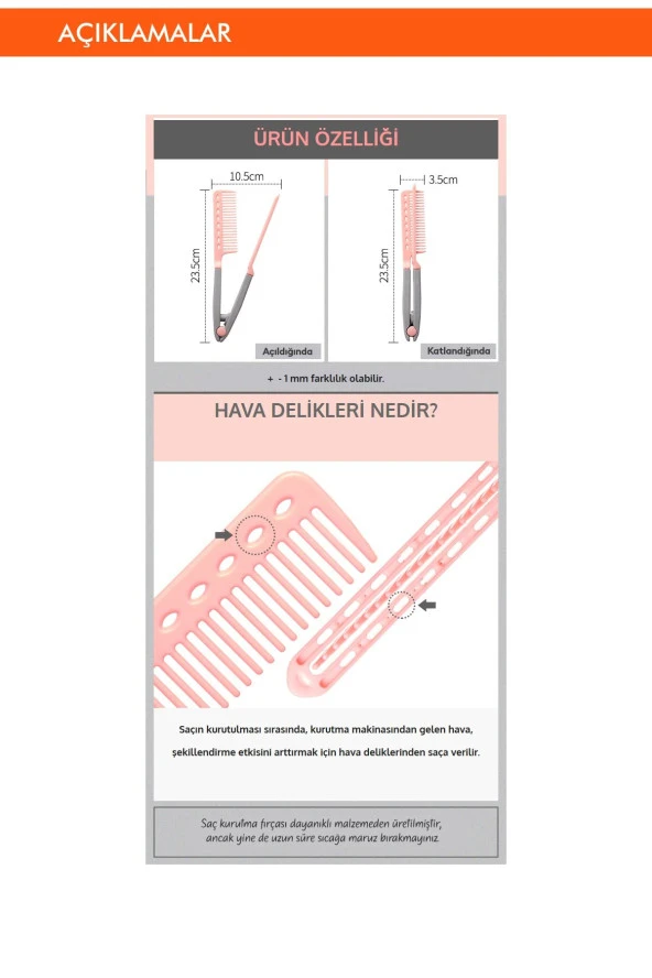 Saçlara Kolay Şekil Veren Saç Kurutma Fırçası APIEU Easy Hair Dry Brush - 3