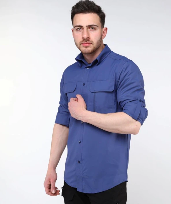 NORTH MOUNTAIN COMMANDER TACTICAL GÖMLEK MAVİ - 6