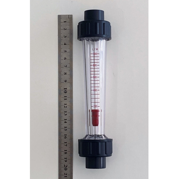 PVC Anlık Su Akış Ölçer Flowmetre Rotametre - Resim 7