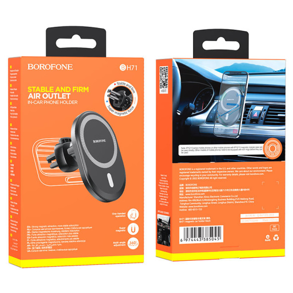 Mıknatıslı Havalandırma Borofone BH71 Magnetic Klima Cep Teplefonu Araç Tutacağı - 5