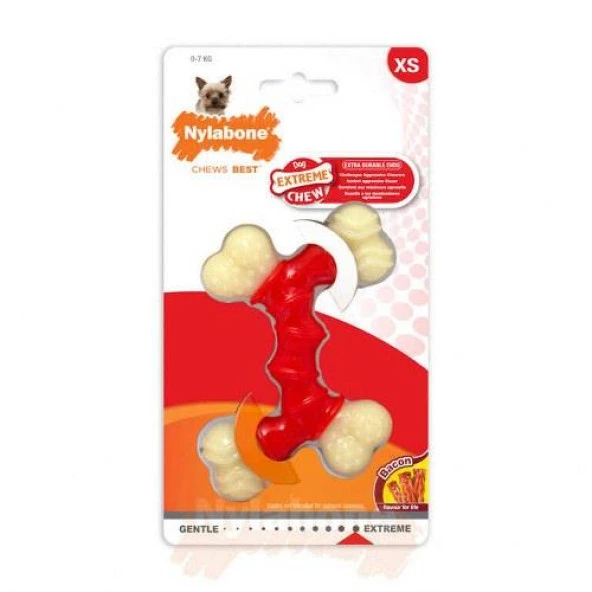 Nylabone Domuz Pastırması Aromalı Köpek Çiğneme Kemiği XS - 2