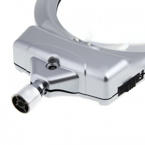 2.5X90 Mm 5X24 Mm Büyüteç Mandallı Metal Hortumlu Masa Üstü Büyüteç - 3