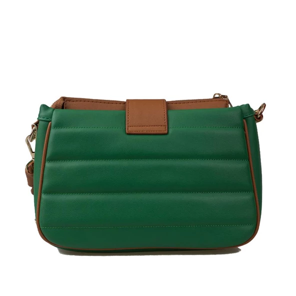 Levidor Yeşil Mıknatıs Kemerli Kadın Sportif Omuz Çantası - Resim 3