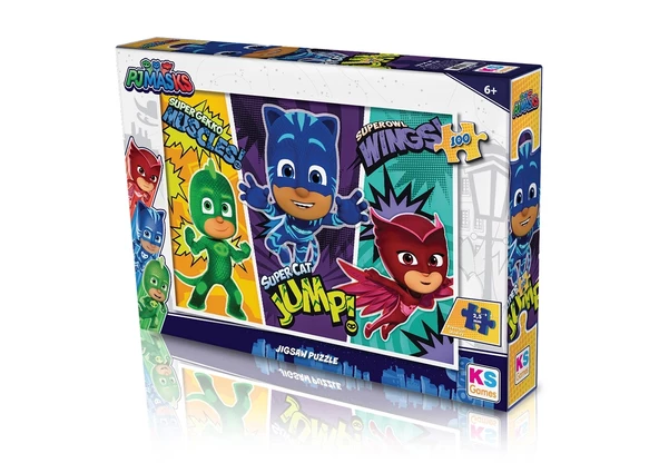 KS Pjmasks Puzzle 100Parça