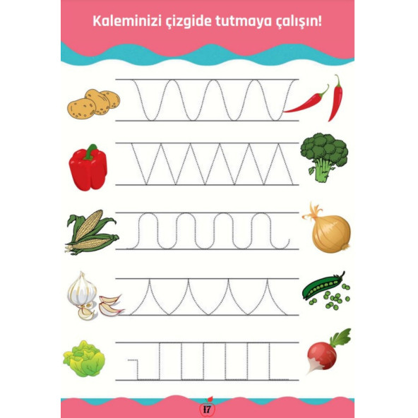 Okul Öncesi Kalem Egzersizleri YAZ-SİL Kitabı - 5