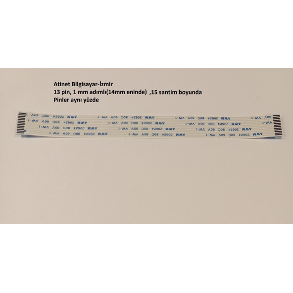 Awm 20624 80C 60V Vw-1 Flex  Kablo 13 Pin 1 mm adımlı 13-1-15A