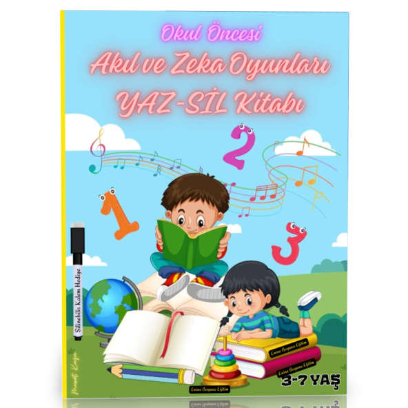 Okul Öncesi Akıl ve Zeka Oyunları YAZ-SİL Kitabı
