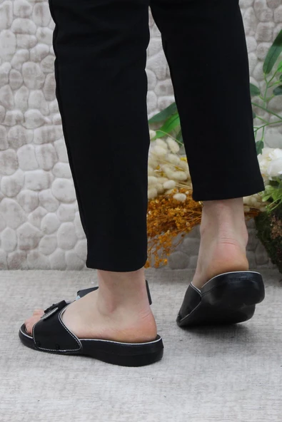 Ceyo 6500-1 Siyah Rahat Ortapedik Kadın Terlik - Resim 4