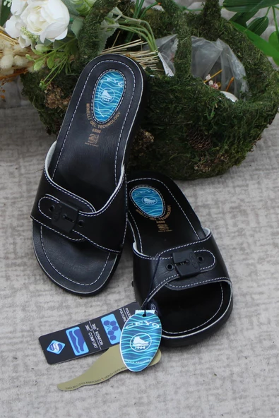 Ceyo 6500-1 Siyah Rahat Ortapedik Kadın Terlik - Resim 5