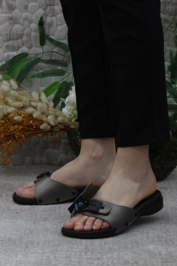 Ceyo 6500-1 Platin Rahat Ortapedik Kadın Terlik - Resim 3