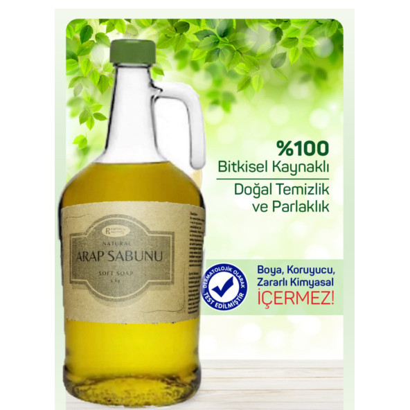 Renktaş sıvı Arap sabunu 3 lt cam şişe - 4