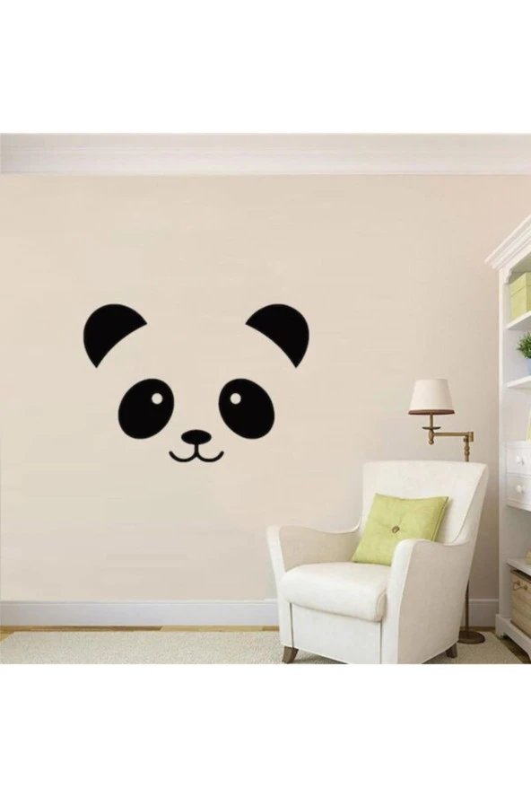 Yatak Odası Duvar Sticker Sevimli Panda Desen Çıkarılabilir Dekoratif Sticker