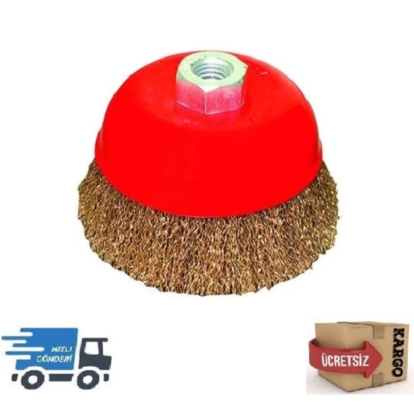 Çanak Daire Tel Fırça Saçaklı 125 Mm