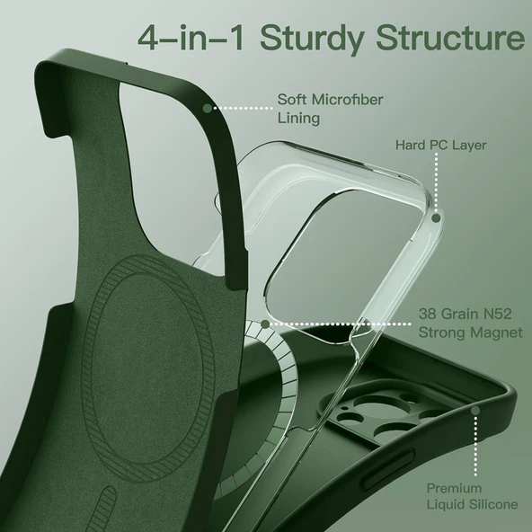 iPhone 15 Pro Max Kılıf Kamera Korumalı Lansman Silikon Kapak - 11