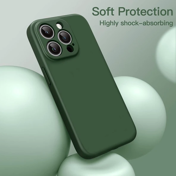 iPhone 15 Pro Max Kılıf Kamera Korumalı Lansman Silikon Kapak - 12