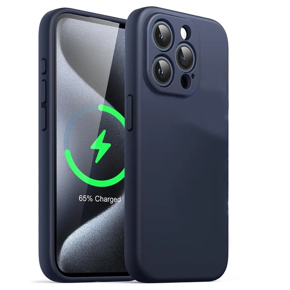 iPhone 15 Pro Max Kılıf Kamera Korumalı Lansman Silikon Kapak - 5