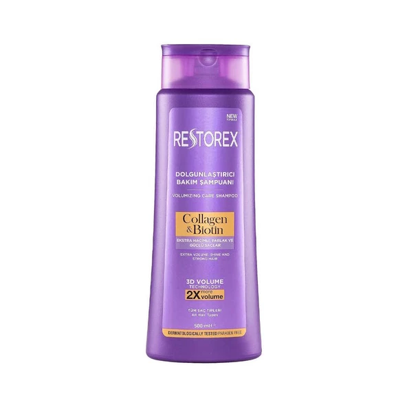 Restorex Collagen and Biotin Dolgunlaştırıcı Bakım Şampuanı 500ml