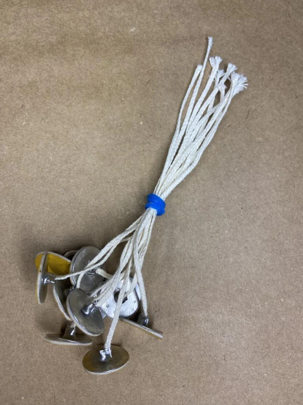 Pamuk İp Fitil No:10 + Yapışkanlı Sehpa ( 15cm boy ) 20 Adet - Resim 2