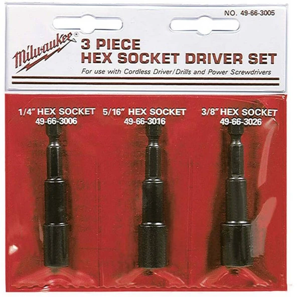 Milwaukee 3 Parça 65 Mm Shockwave Bits Uç Hex Lokma Seti