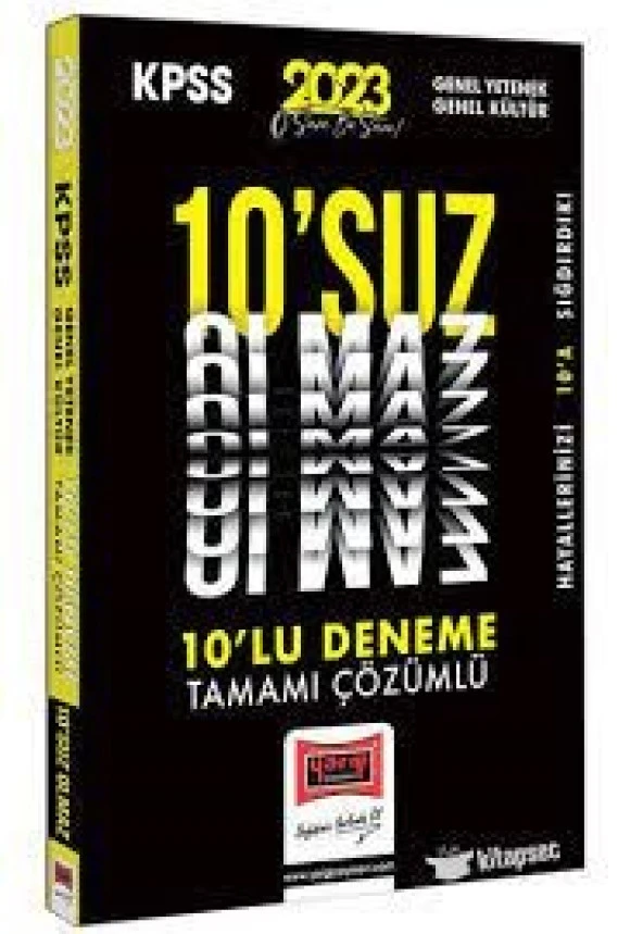 2023 KPSS Genel Yetenek Genel Kültür 10 suz Olmaz 10 Deneme Çözümlü Yargı Yayınları