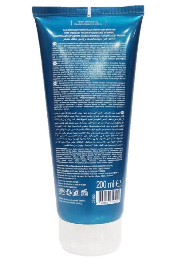Huncalife Hair Specialist Premier Volume 200 ml Hacim Veren Şampuan - 2