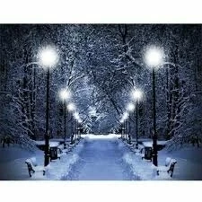 Işıklı Led Kanvas Tablo 60x90 Cm Karlı Yol