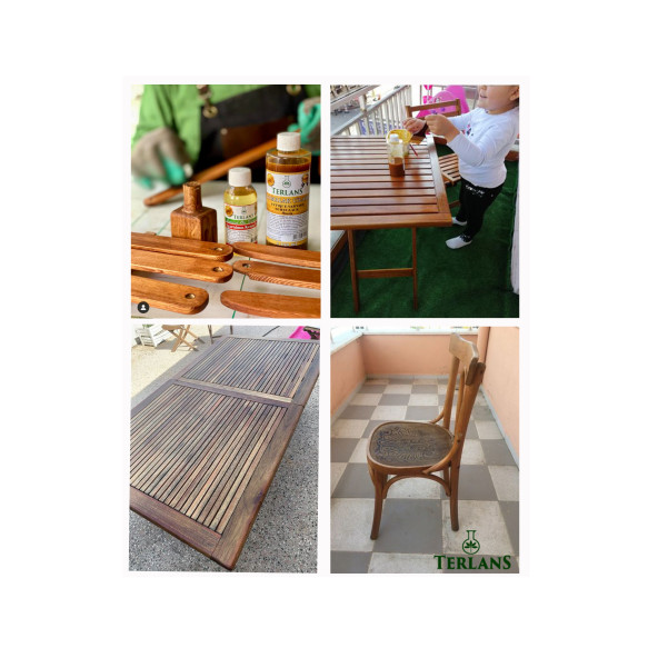 Doğal Ahşap Cilası Gomalak 1000 Ml Shellac + Sürme Topu - 5