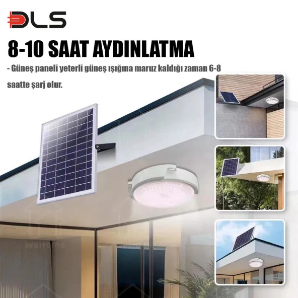 300W Güneş Enerjili Solar Bahçe Çevre  Lambası DLS - 4